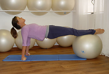 pilates swiss ball exercise